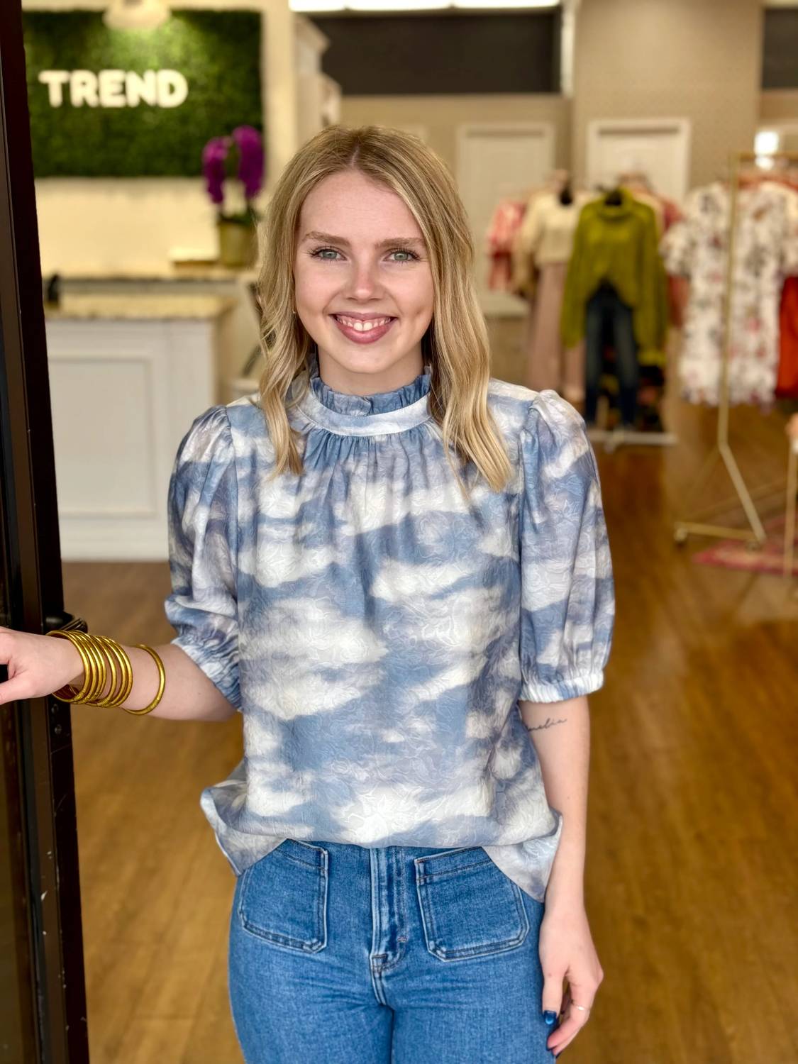 Clouds Puff Sleeve Top