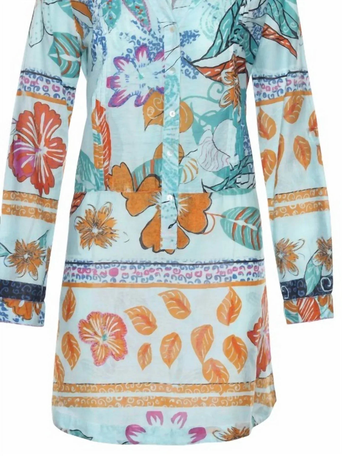 KikiSol - Women's Artisan Tamarind Beaded Embroidered Tunic Top - Rack Hunt