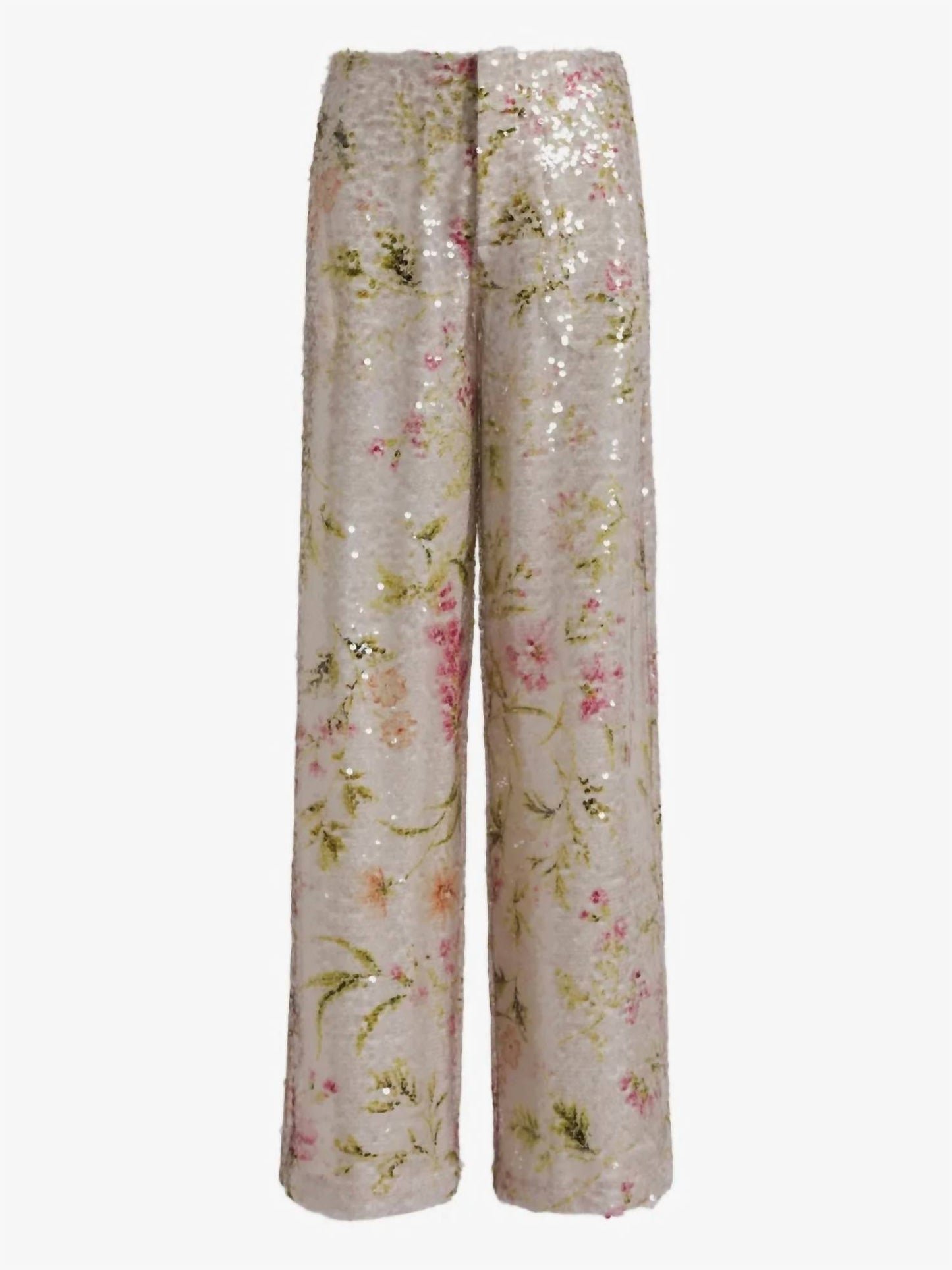 Printed Sequin Trousers