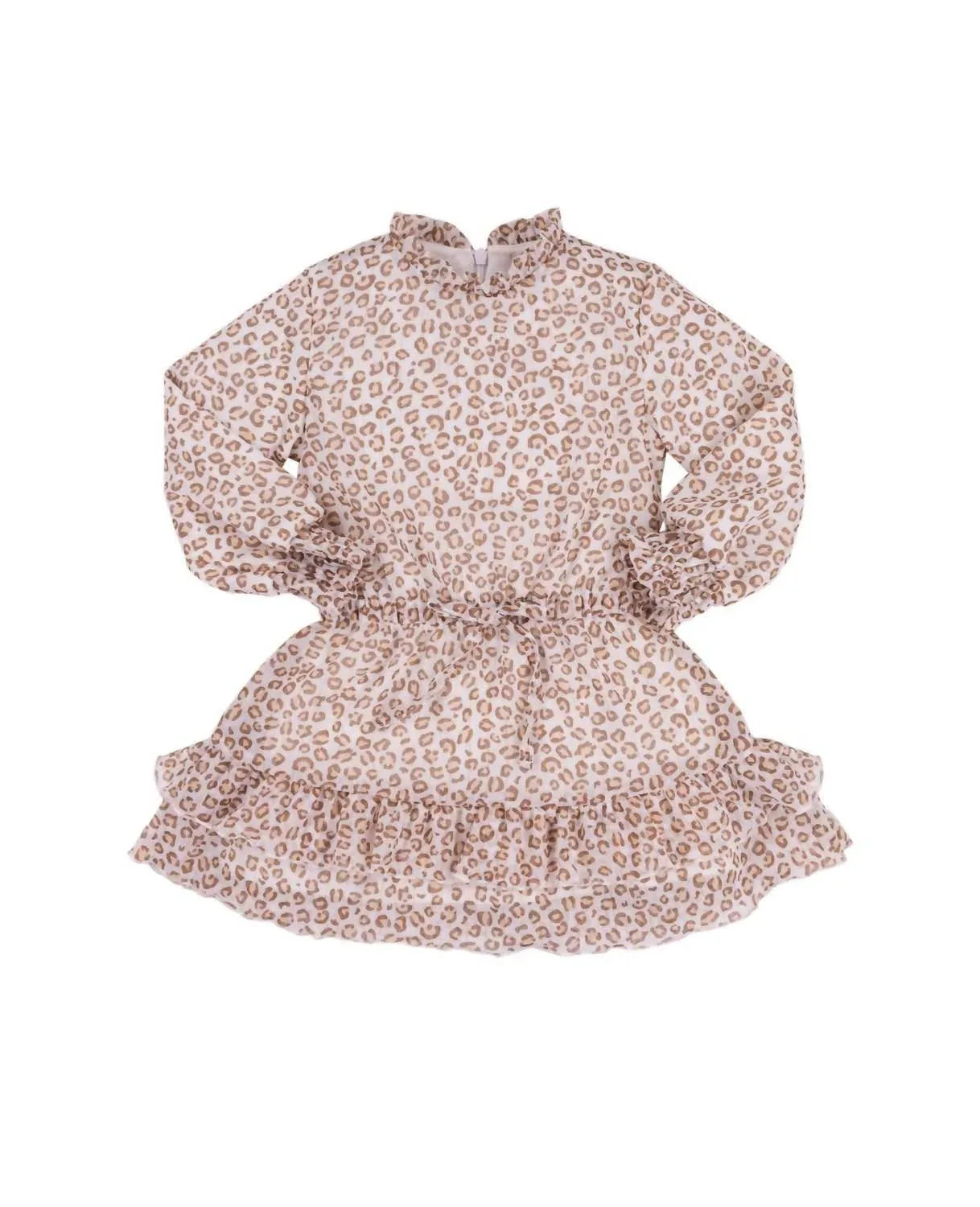 EMC - Kid's Long Sleeve Metallic Leopard Chiffon Dress - Rack Hunt