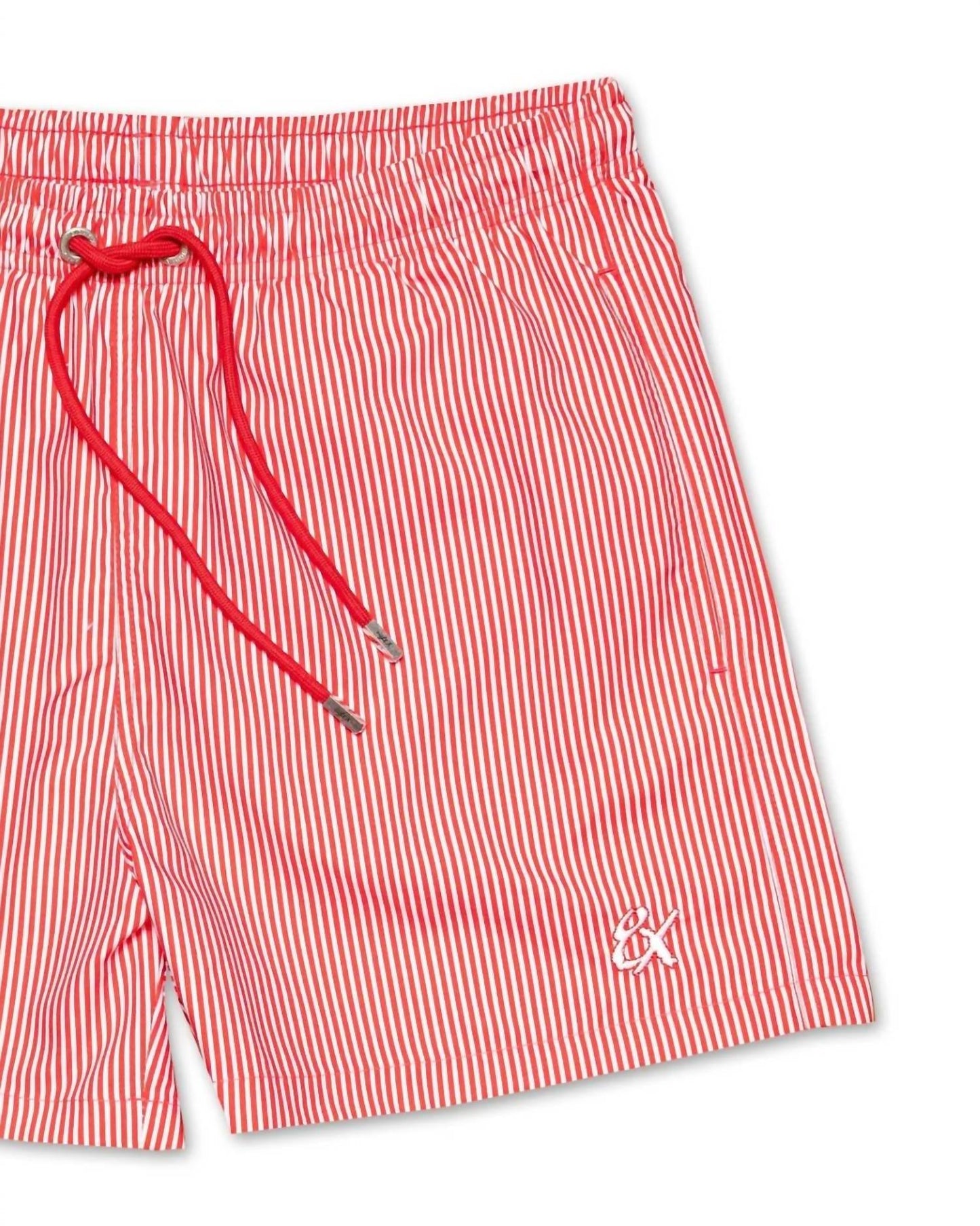 Men's Striped Slim Fit Swim Trunks