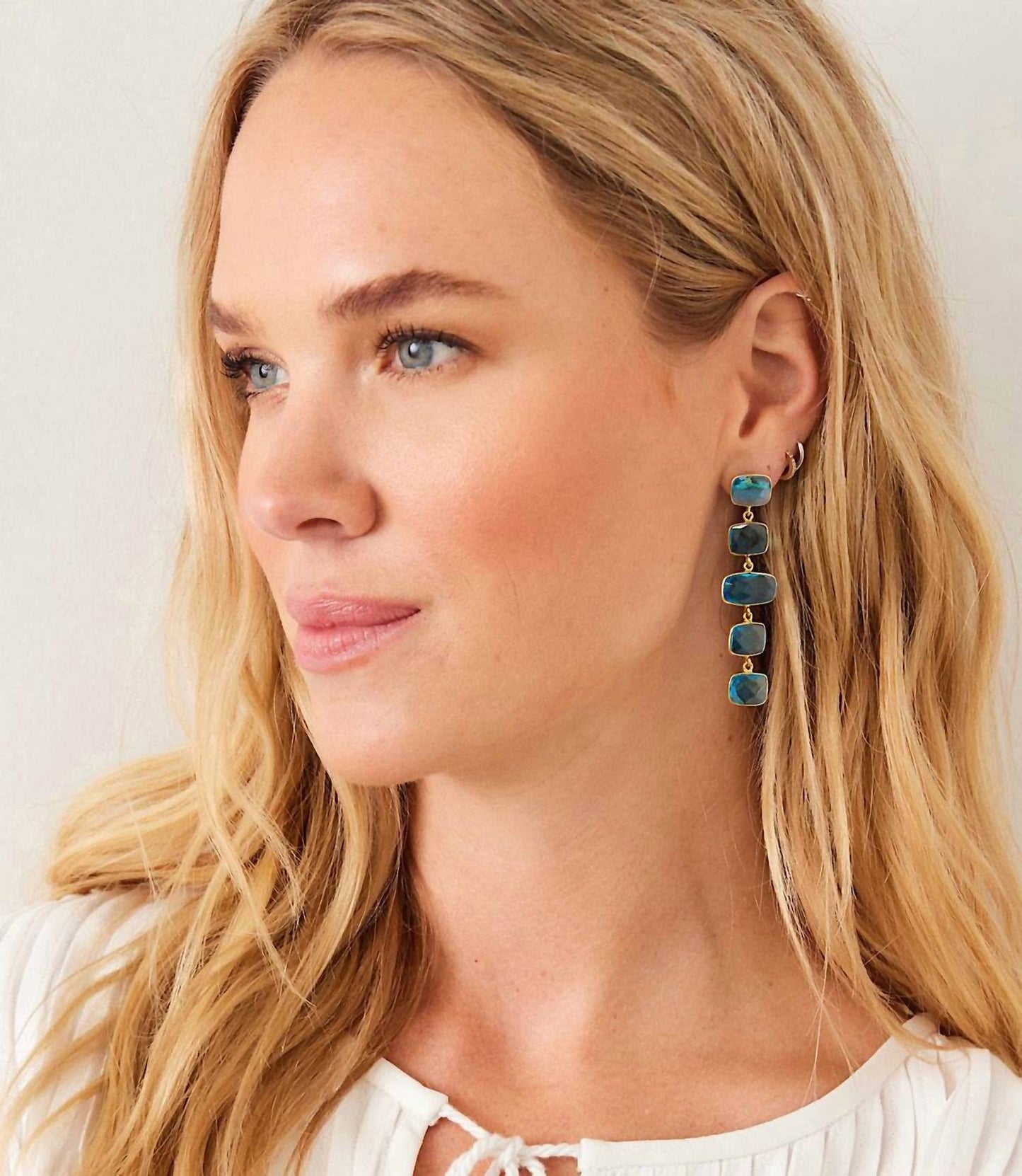 Women's Drop Gemstone Earrings