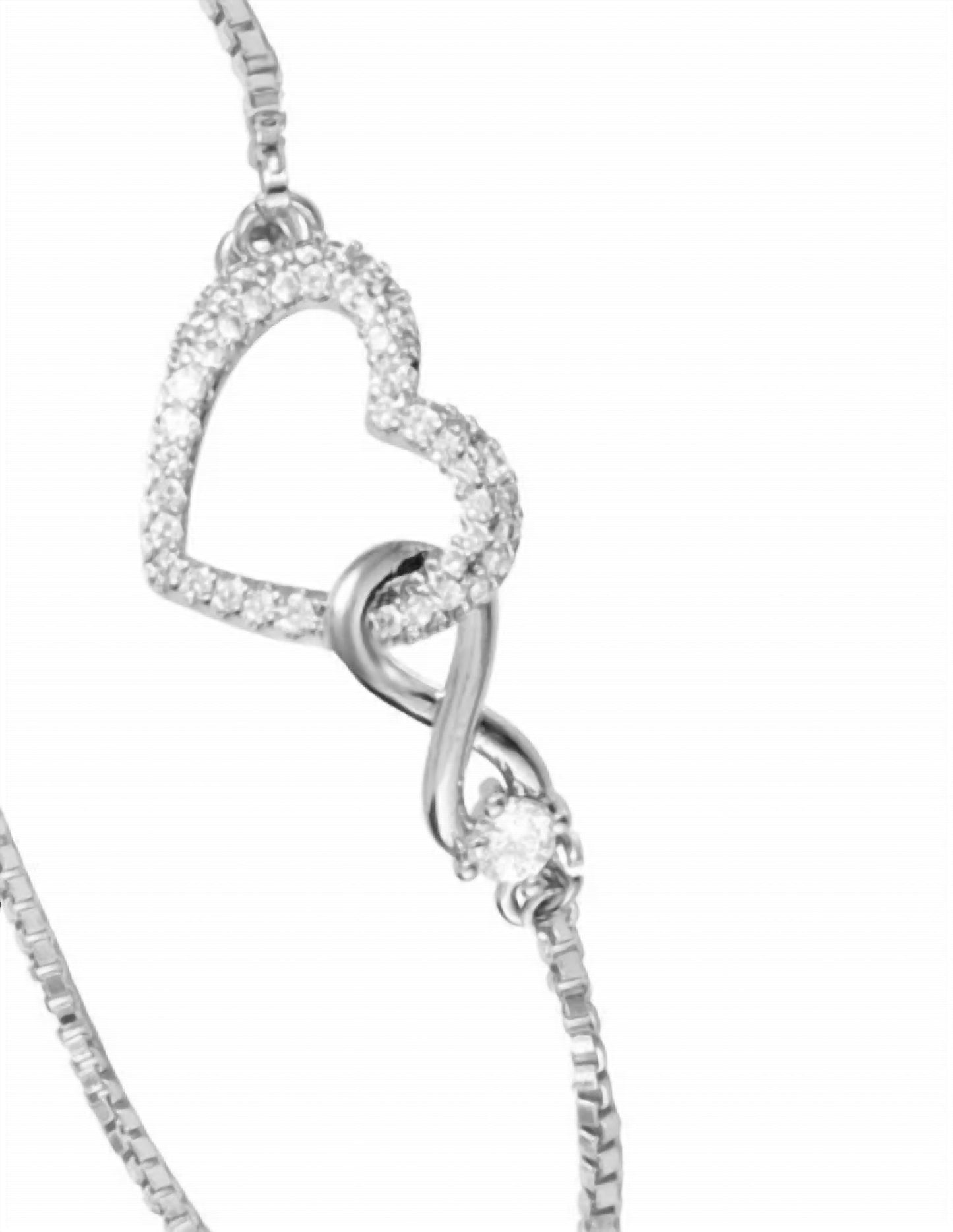 Women's Infinity Heart Pull-cord Bracelet