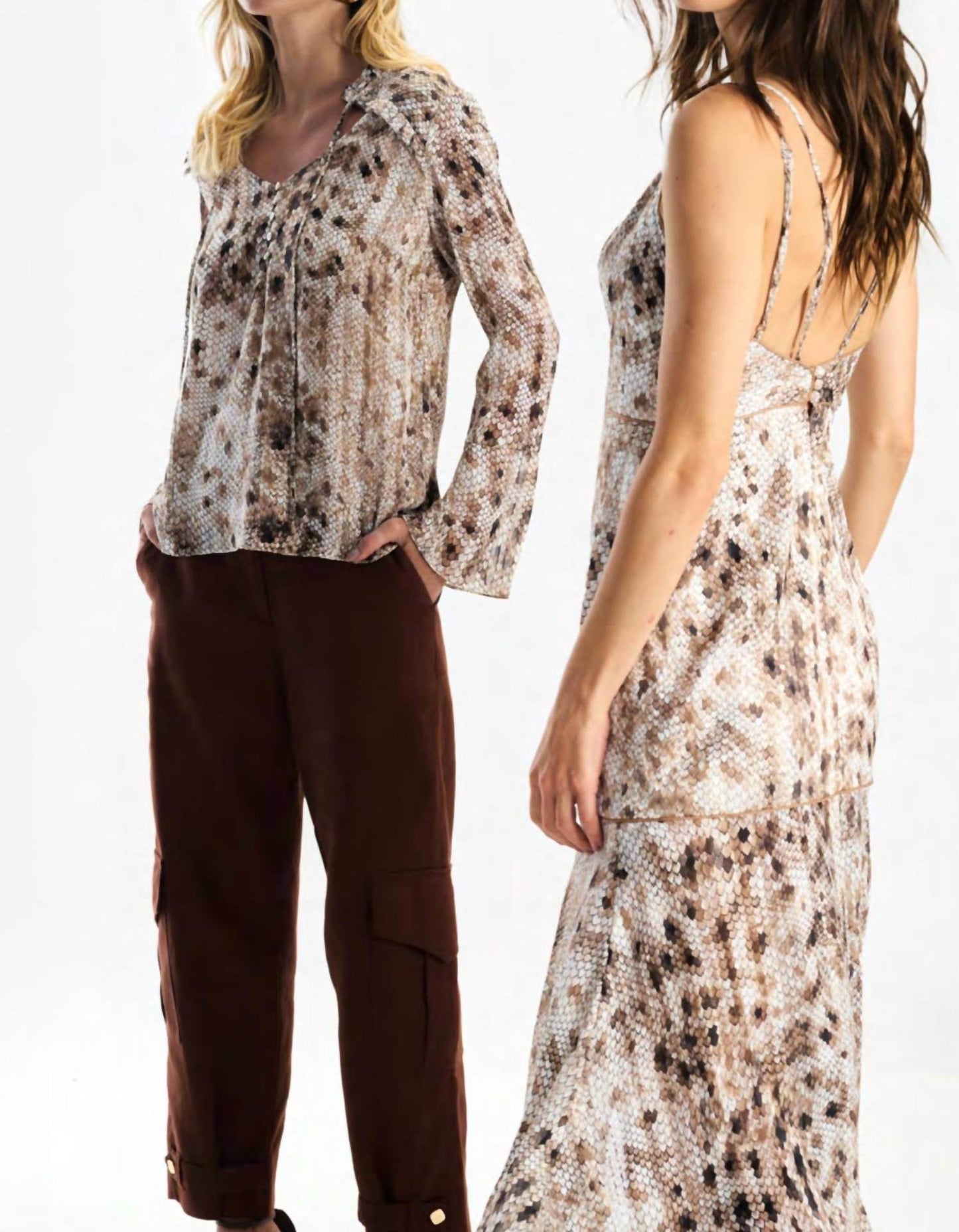 Skunk - Animal Print Long Sleeve Blouse - Rack Hunt -