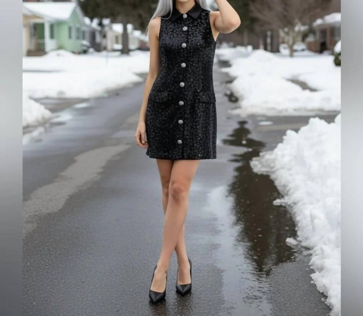 Women's Velvet Mini Dress