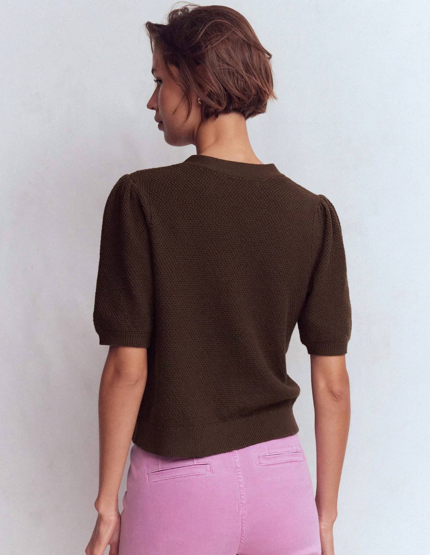 Hayley Cotton V-neck Cardigan
