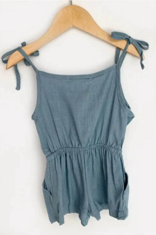 Carken Design - Girls Linen Tie Romper - Rack Hunt