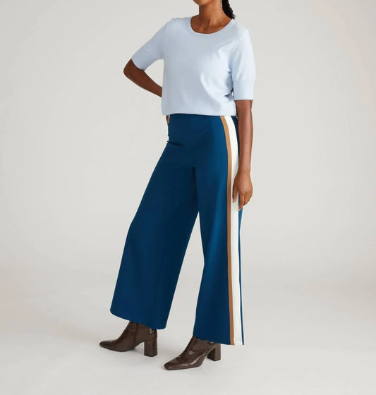 Universal Standard - Stephanie Wide Leg Stripe Ponte Pants - Rack Hunt