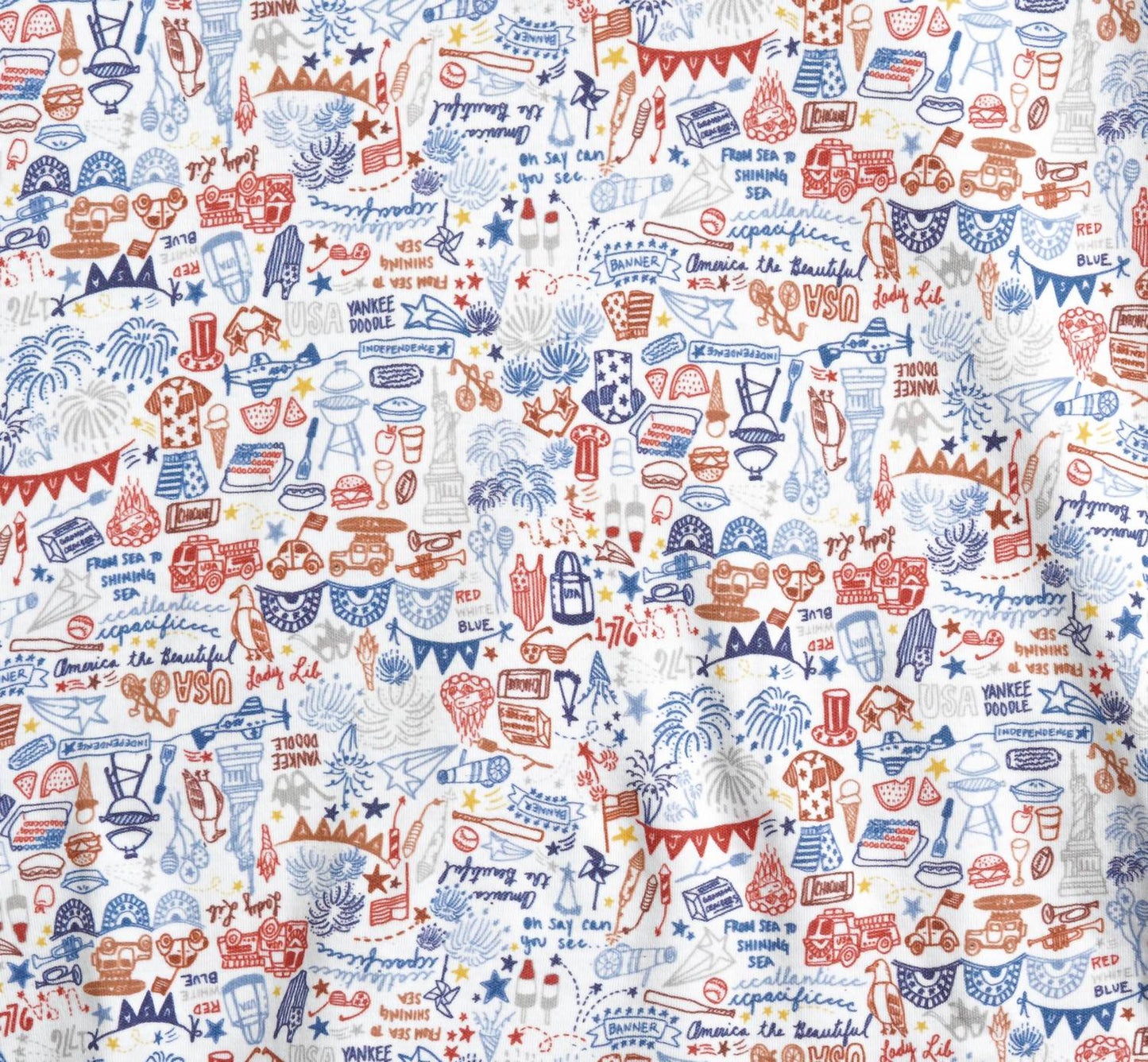 Baby Girl's Usa Ruffle Bubble