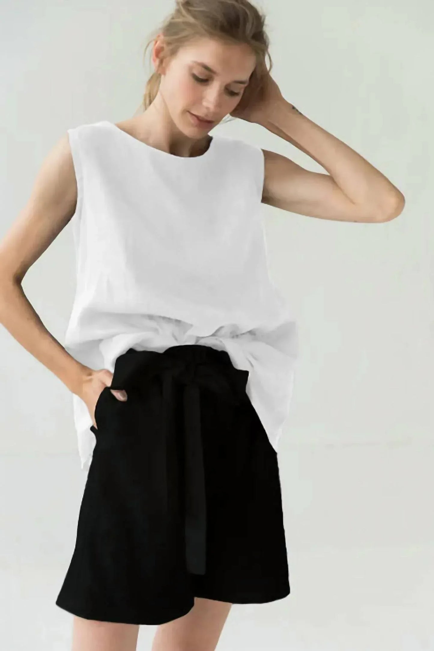 Le Muse - High Waisted Linen Short - Rack Hunt
