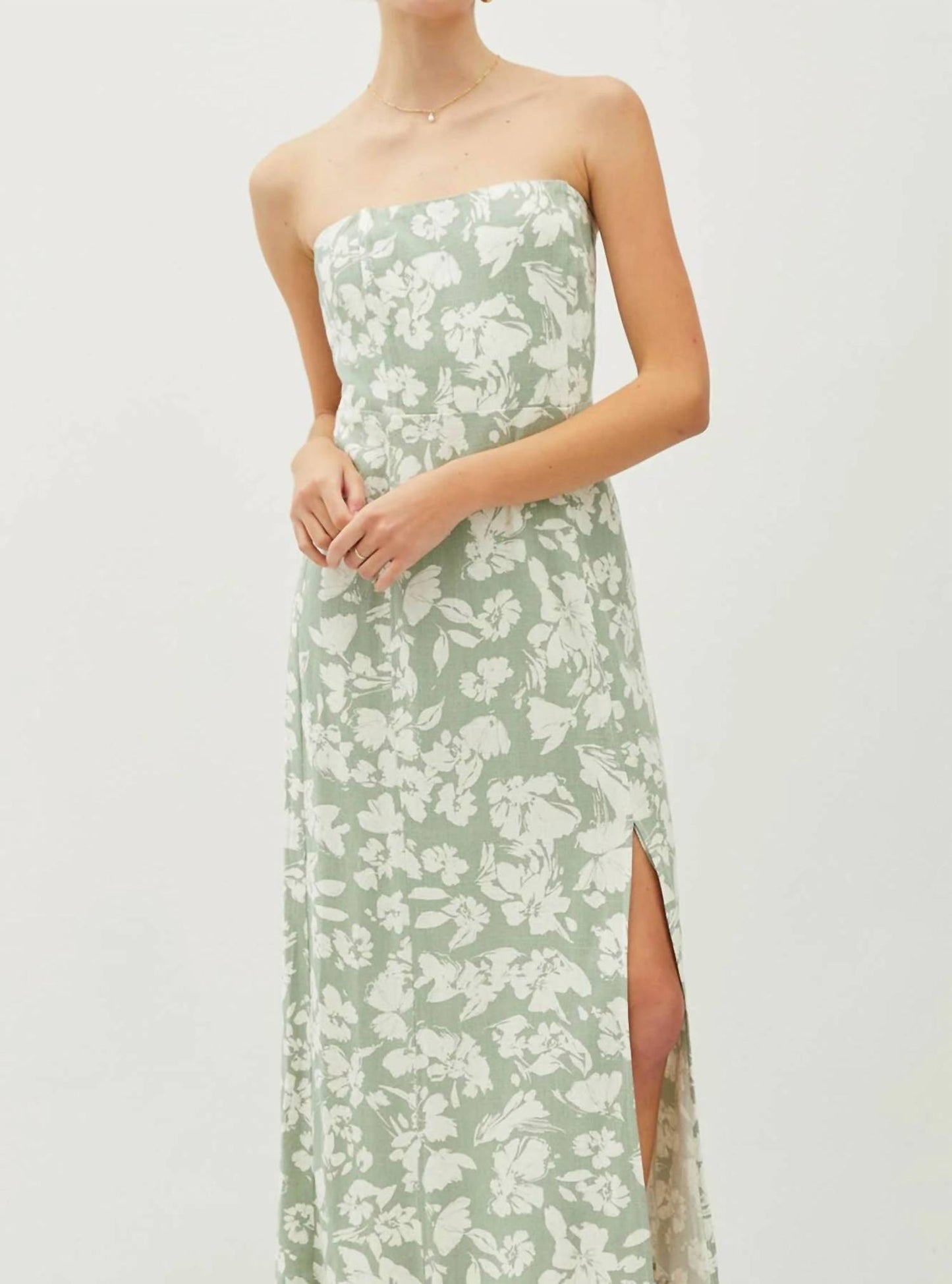 Floral Maxi Linen Dress