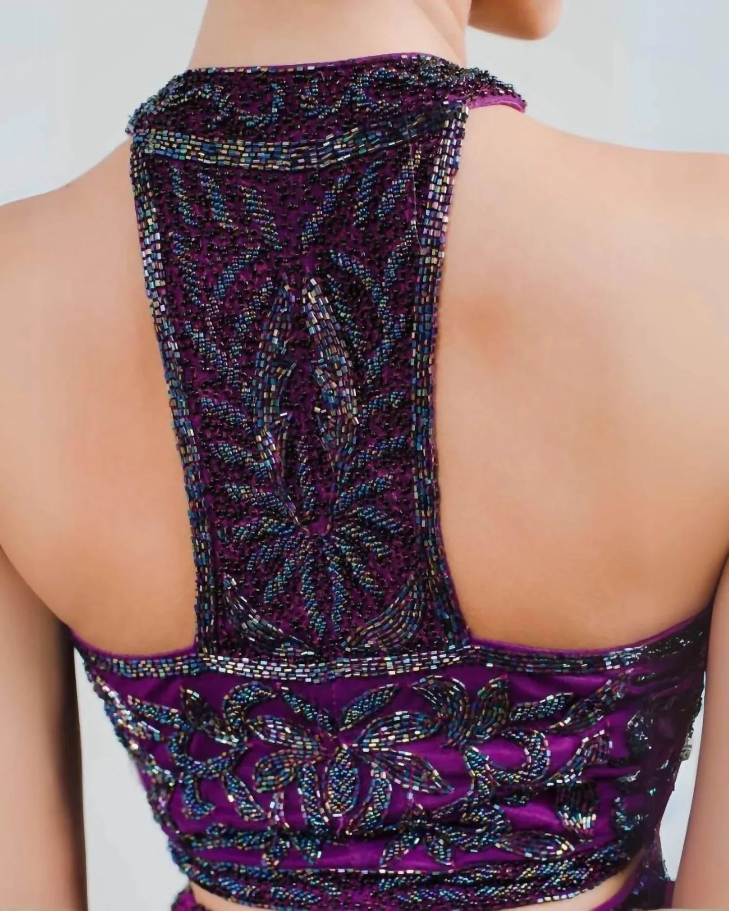 Zasa Chic - Embellished Crop Top Two Piece Gown - Rack Hunt