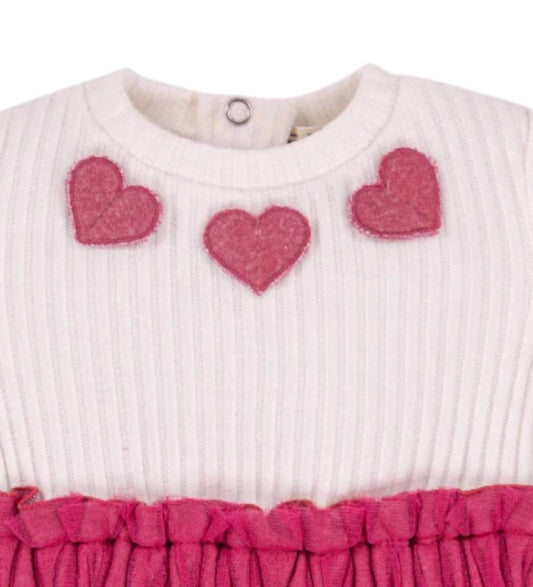 EMC - Kid's Heart Applique Fleece & Tulle Dress - Rack Hunt -