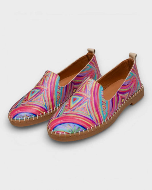 Women's Frida Kaleidoscope Multi Leather Flats
