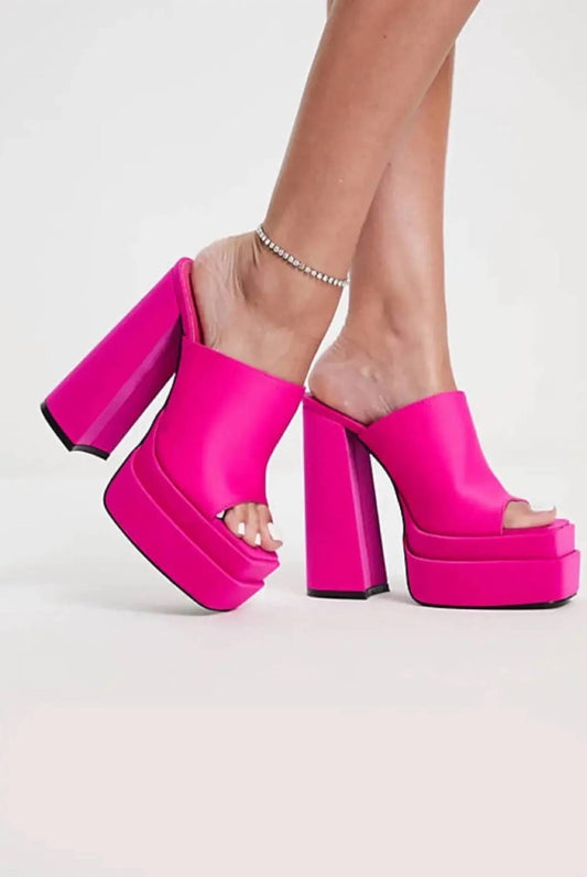 Women's Article Block Platform Heel Mules