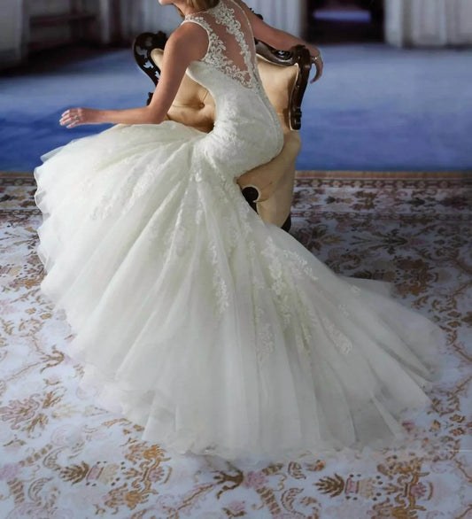 Karelina Sposa - Mermaid Sheer Wedding Dress - Rack Hunt