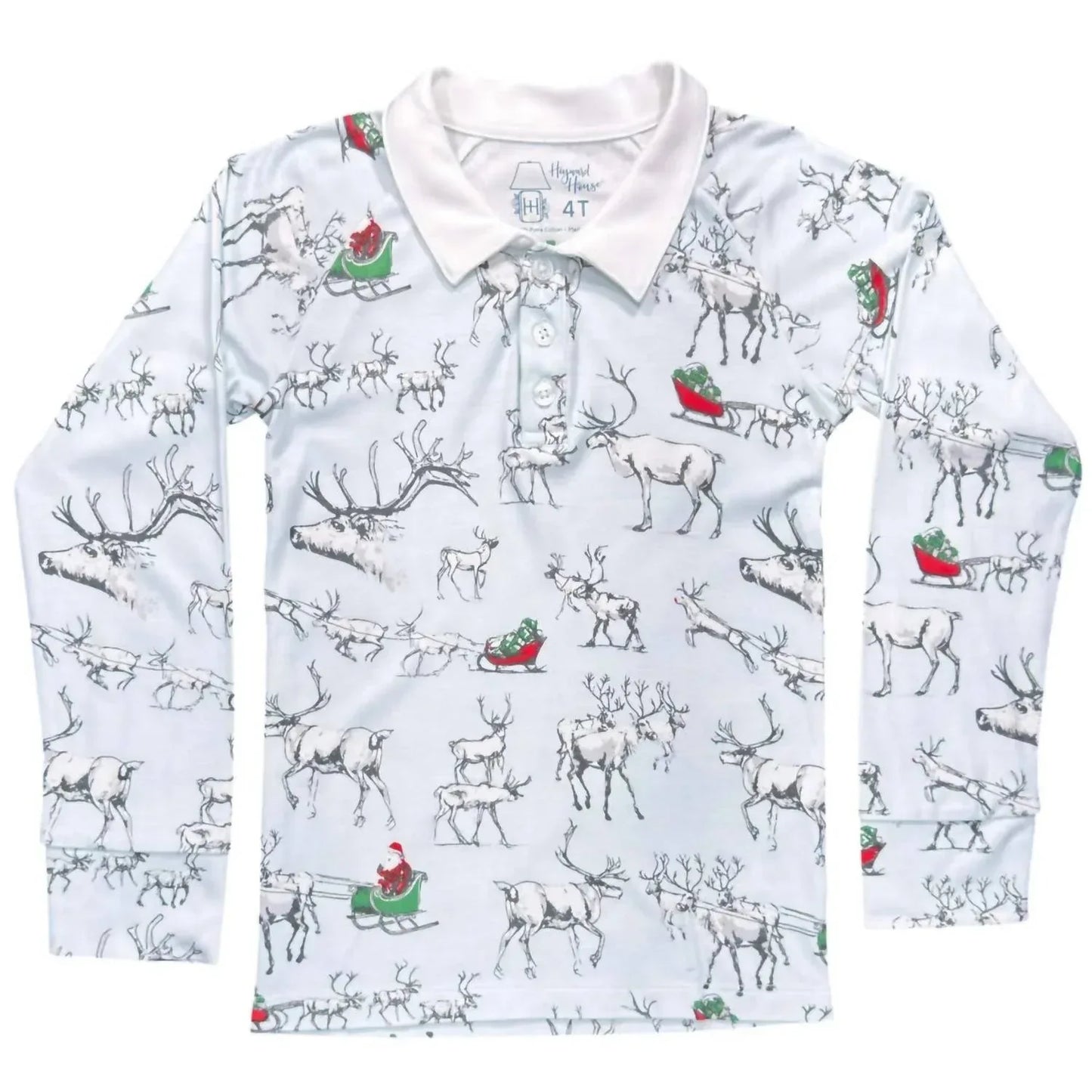 Heyward House - Kid's Long Sleeve Polo Top - Rack Hunt
