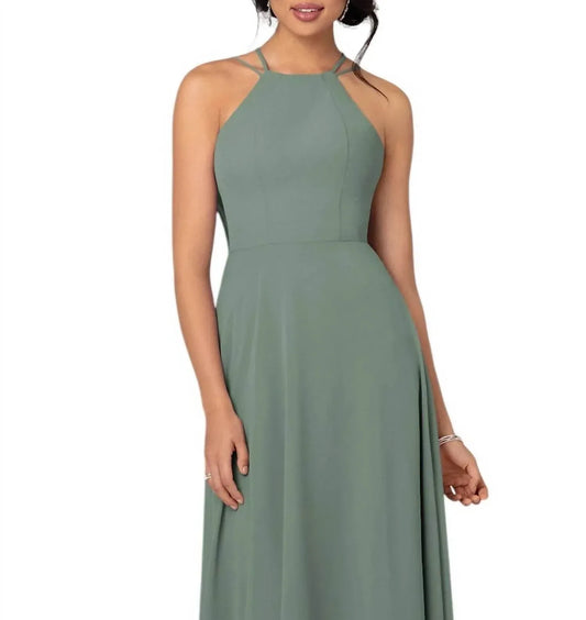 Sorella Vita - Simple Bridesmaid Dress with High Halter Neckline - Rack Hunt