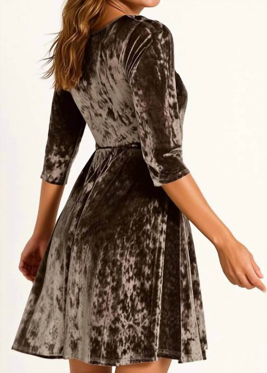 Tough Luv - Studded Velvet Skater Dress - Rack Hunt -