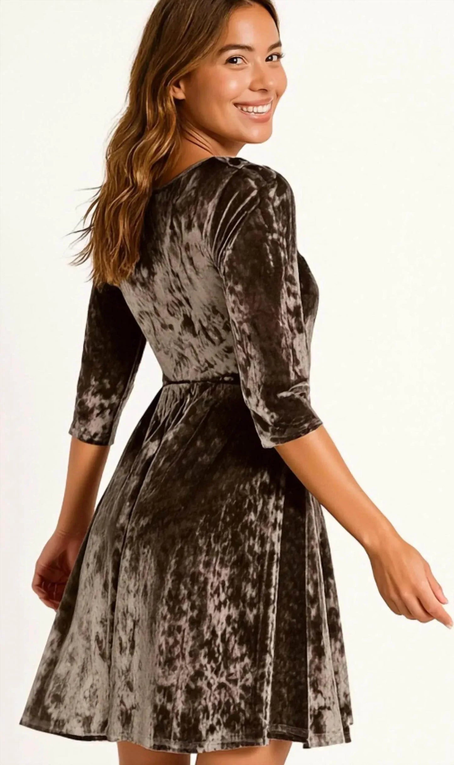 Tough Luv - Studded Velvet Skater Dress - Rack Hunt