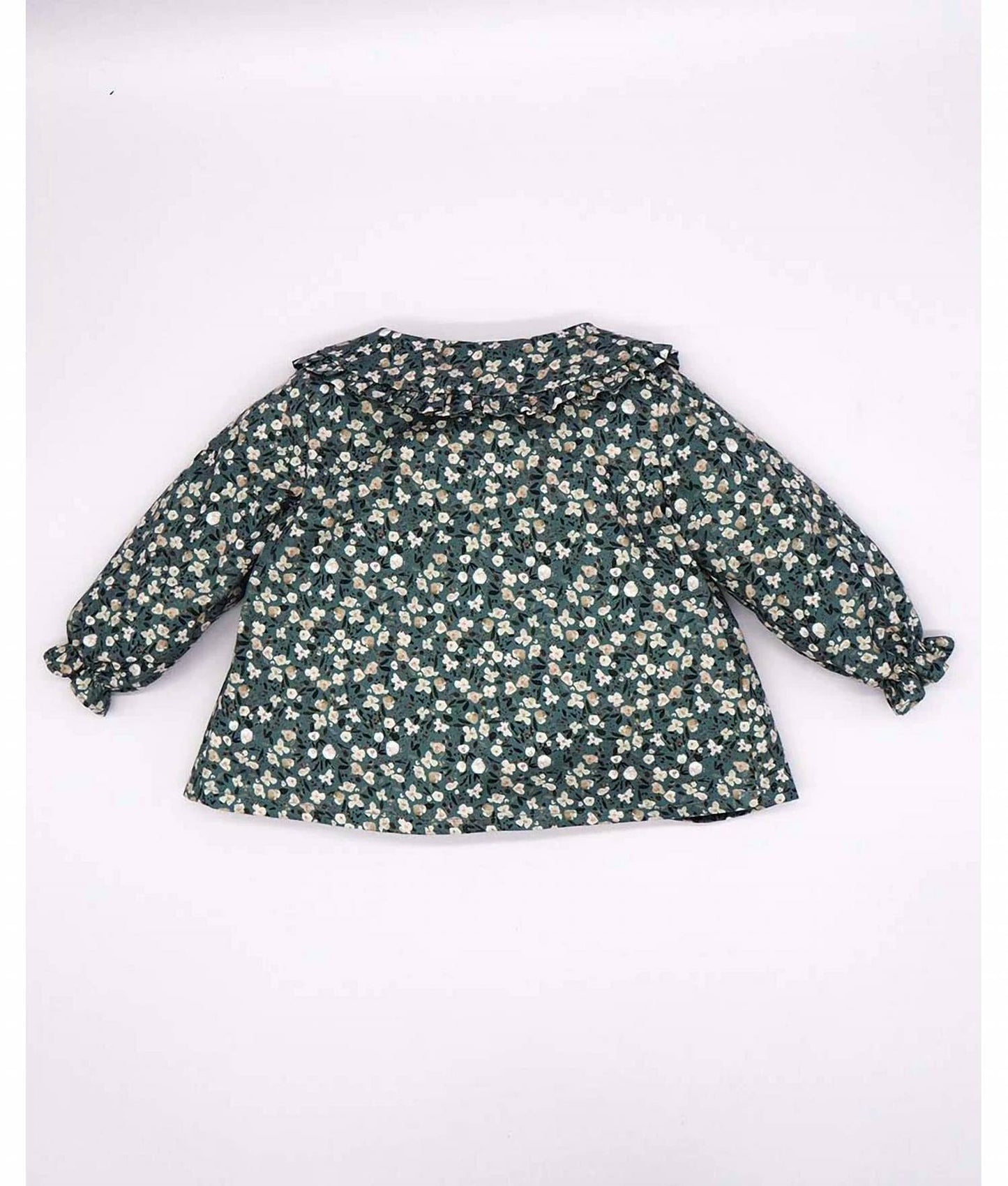 Girl's Floral Buttoned Blouse