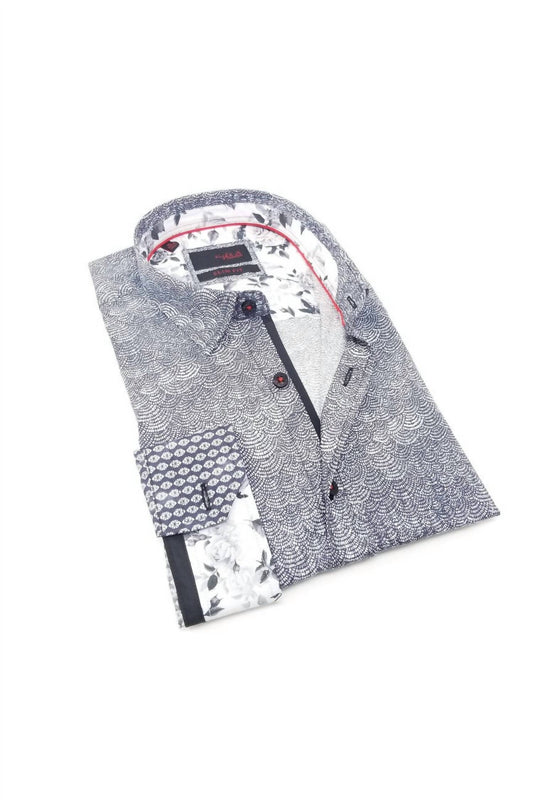 Long Sleeve Button Down Shirt With Trim