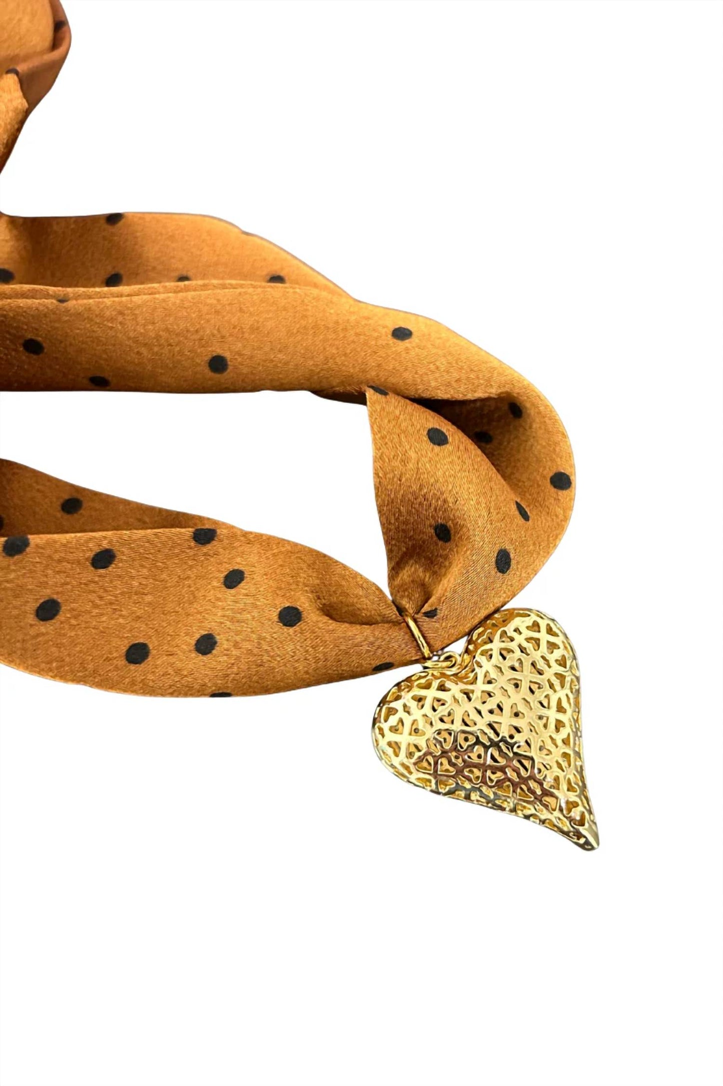 Women's Mel Puff Heart Scarf Necklace