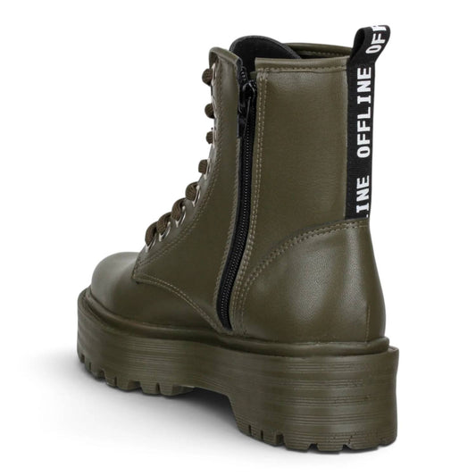 Offline Women's Biker Boots in Khaki - view 2