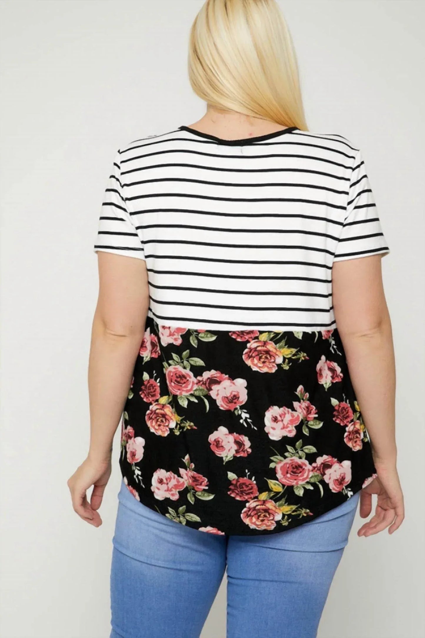 Poliana - Stripe & Floral Top - Rack Hunt