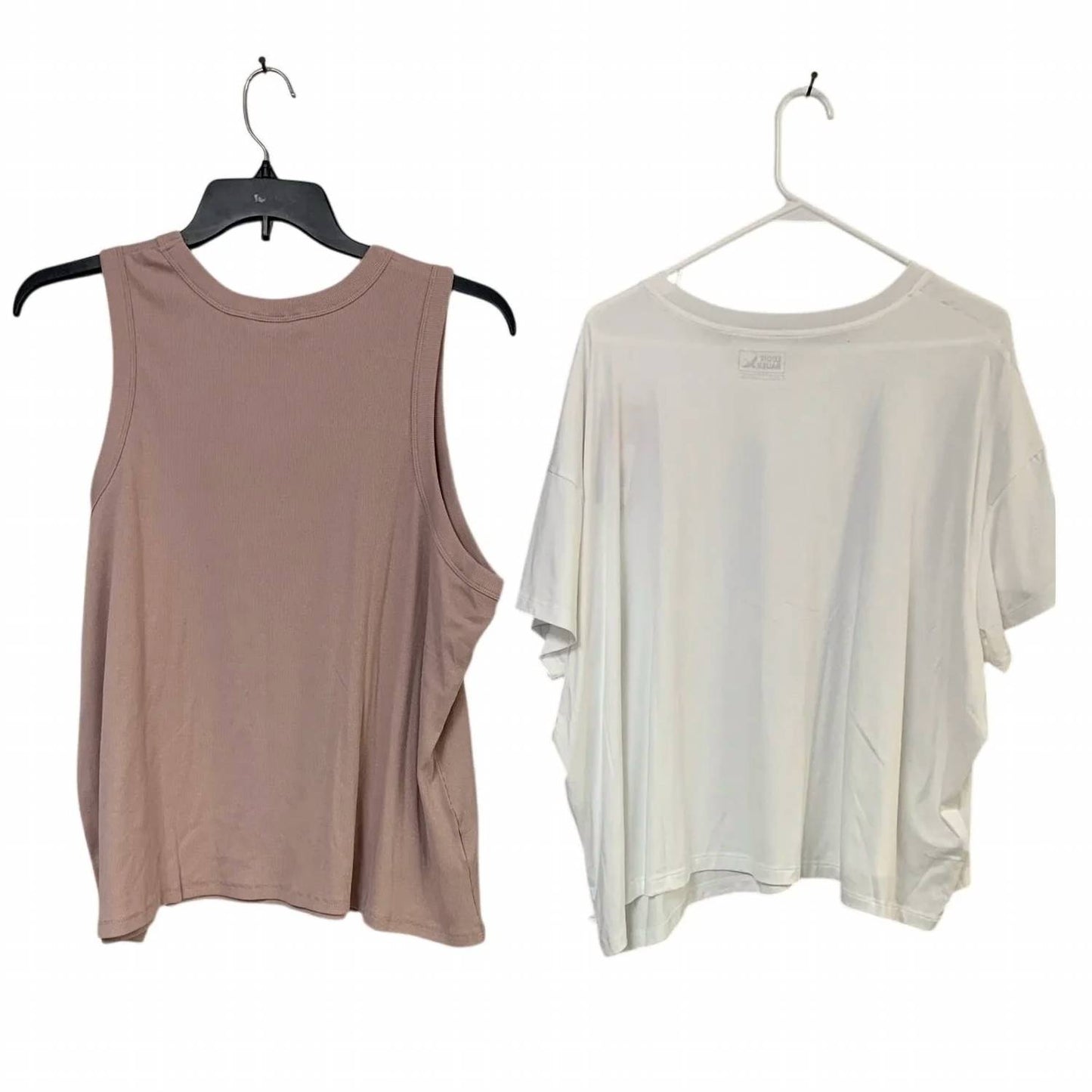 Women's Rib Tank Surreal Travel Crew Two-piece Tee - Plus