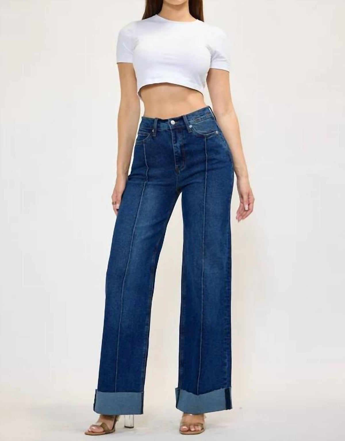 Front Seam Wide Cuff Jean