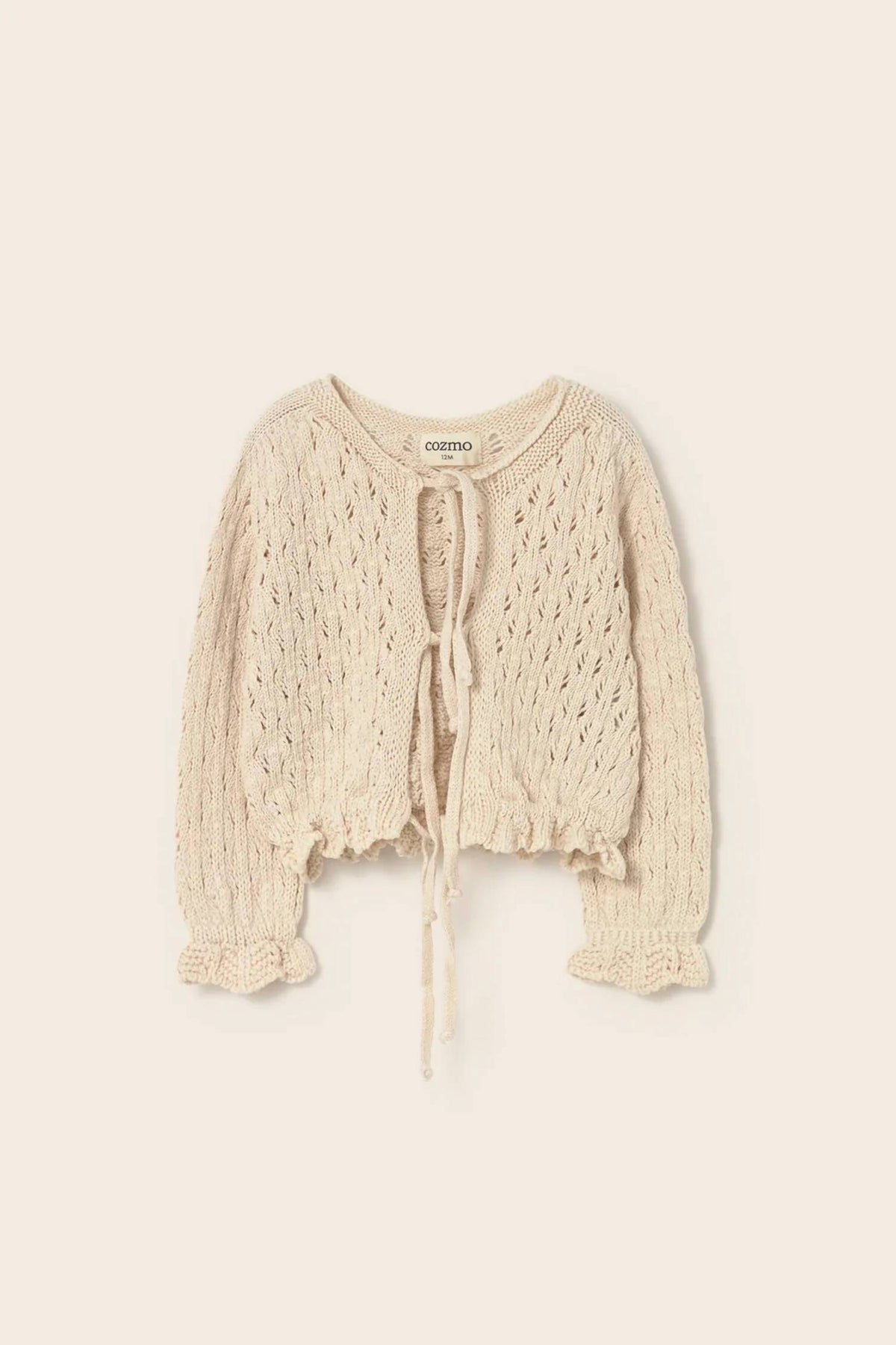 Girls Openwork Tricot Baby Cardigan