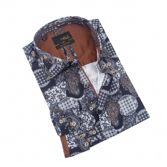 Moroccan Tapestry Paisley Button Down Shirt