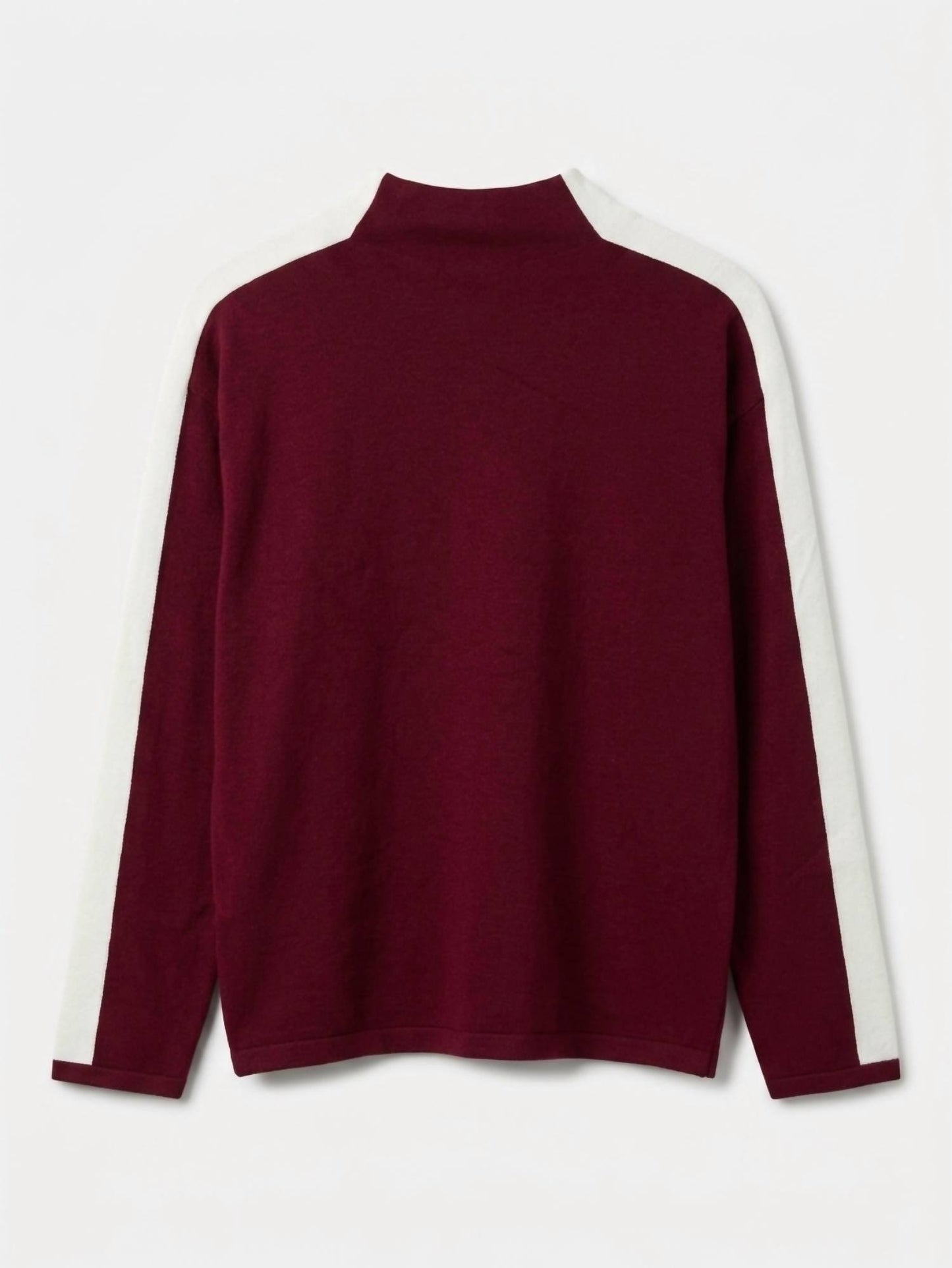 Colorblock Mock Neck Sweater