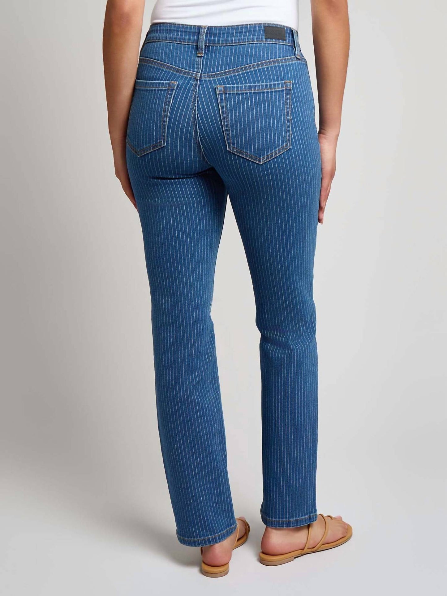 Lexington Straight-leg Striped Jeans - Petite
