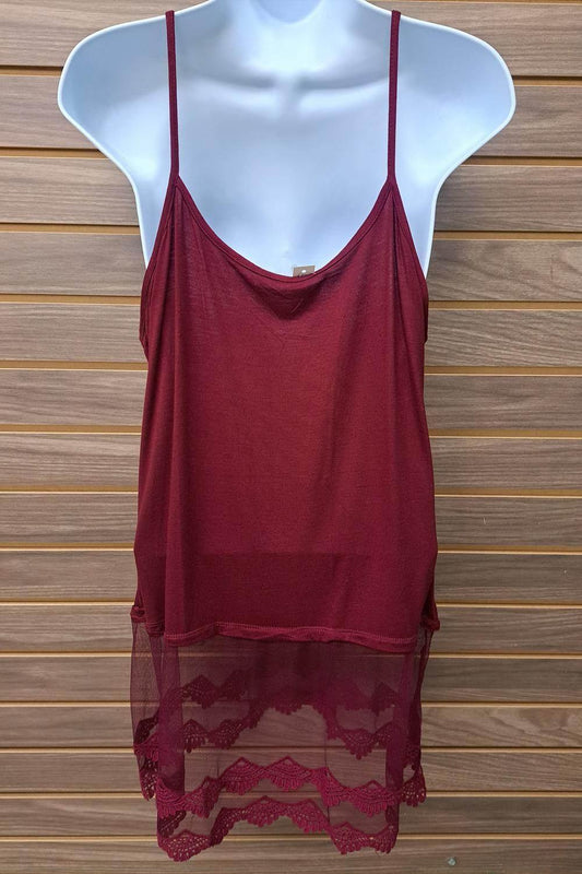 Bijorca - Women's Lace Bottom Tank - Rack Hunt