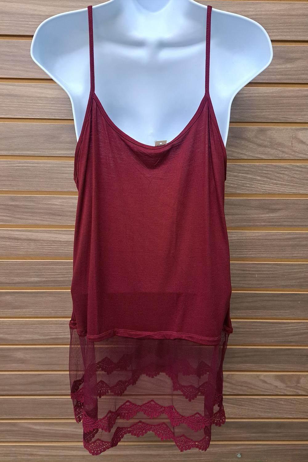 Bijorca - Women's Lace Bottom Tank - Rack Hunt