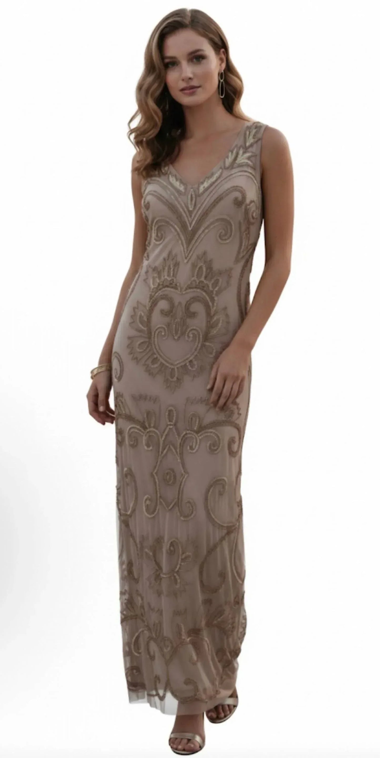 Marina - Women's Beaded Evening Gown Dress - Rack Hunt