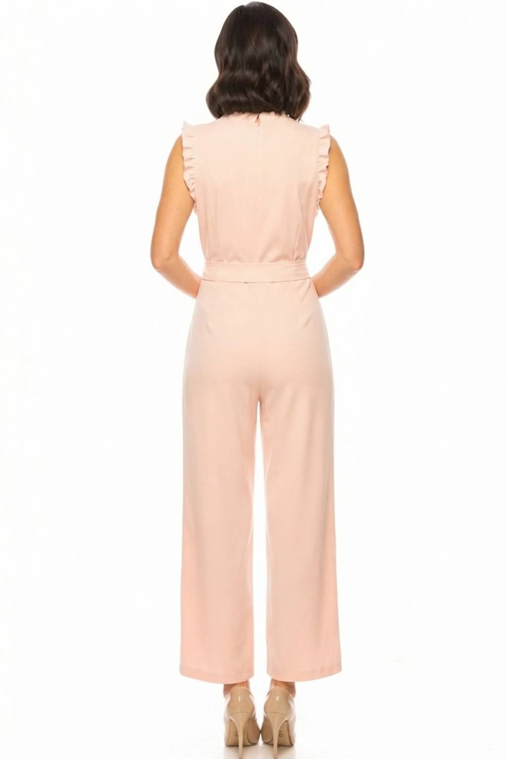 Sleeveless Ruffle Detail Jumpsuit