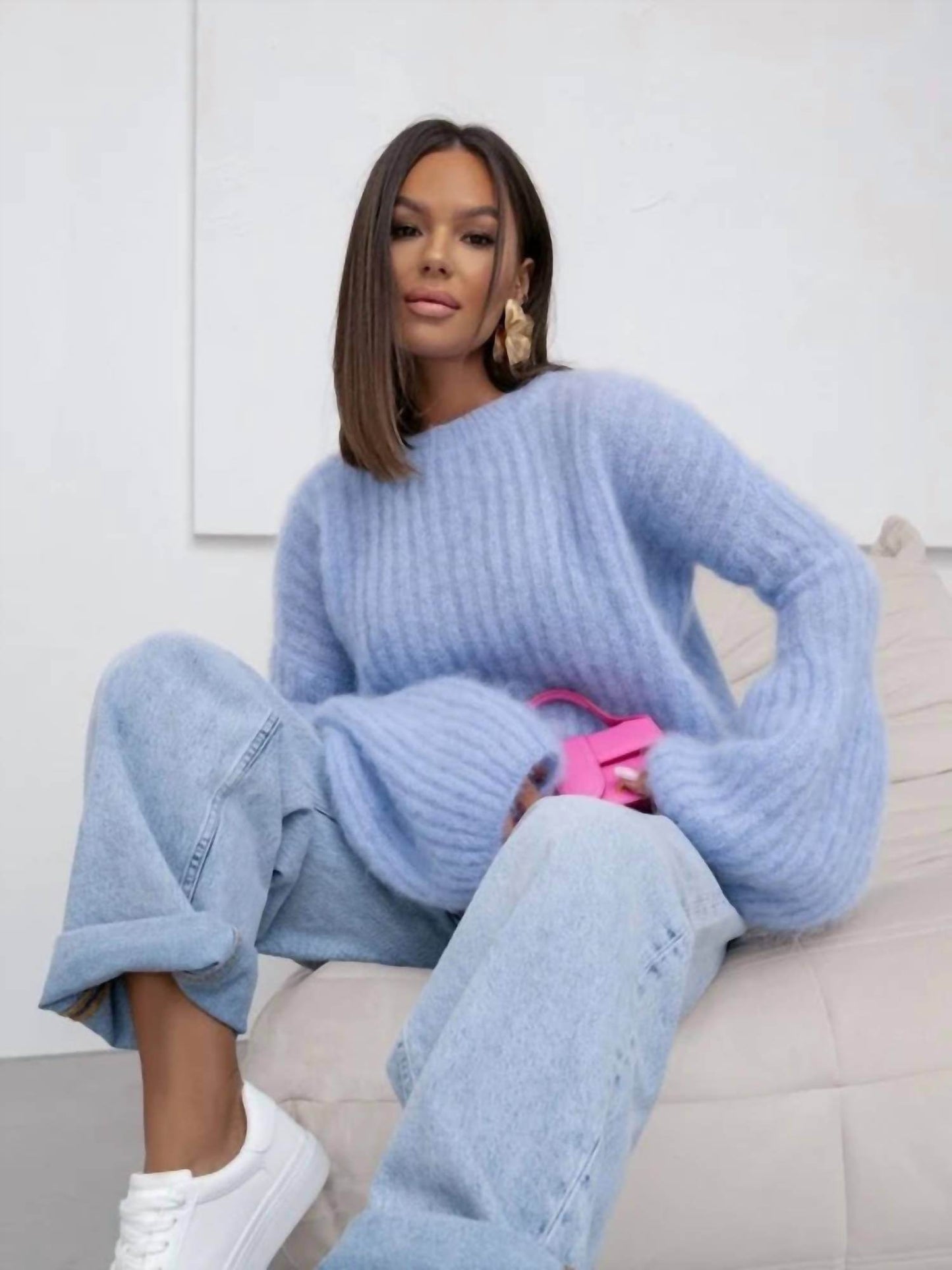 Mica - Icon Flared Sleeves One Size Sweater - Rack Hunt -