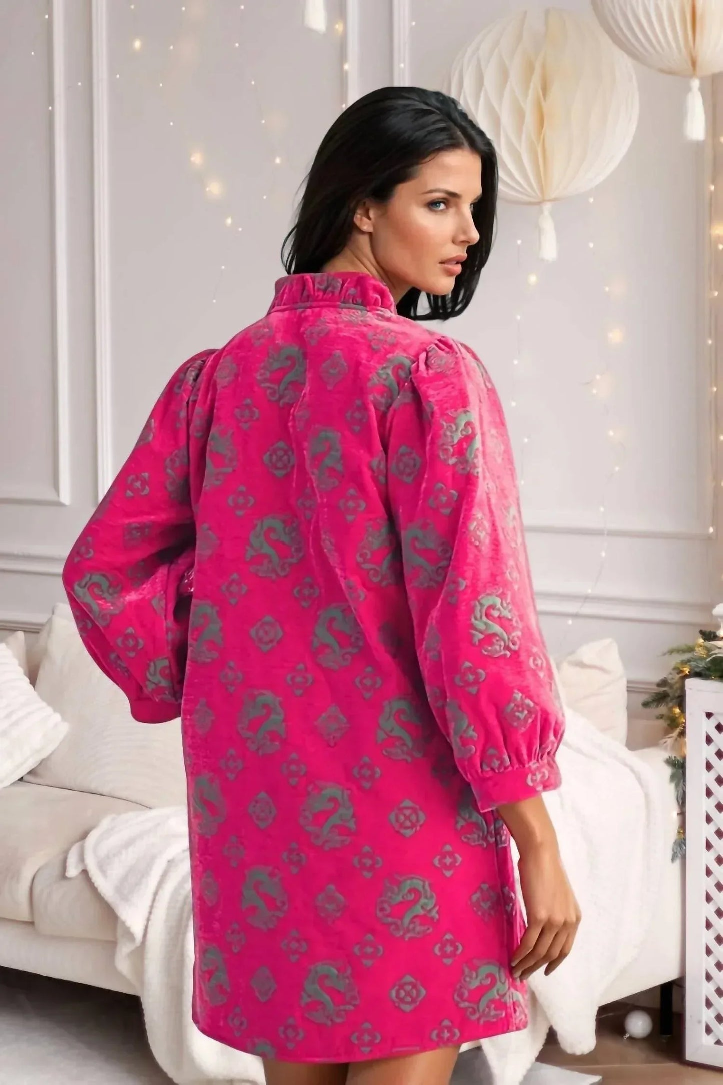JODIFIL - Gretchen Button Down Jacquard Dress - Rack Hunt