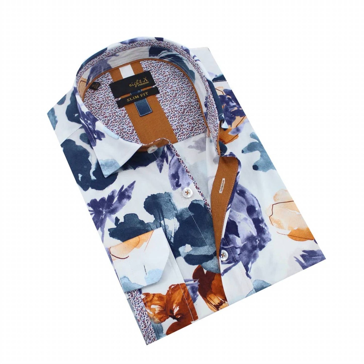 Men's Watercolor Falling Flower Button Down Shirt