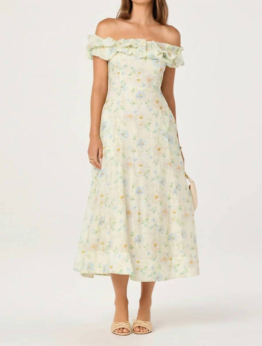 Alannah Off The Shoulder Midi Dress