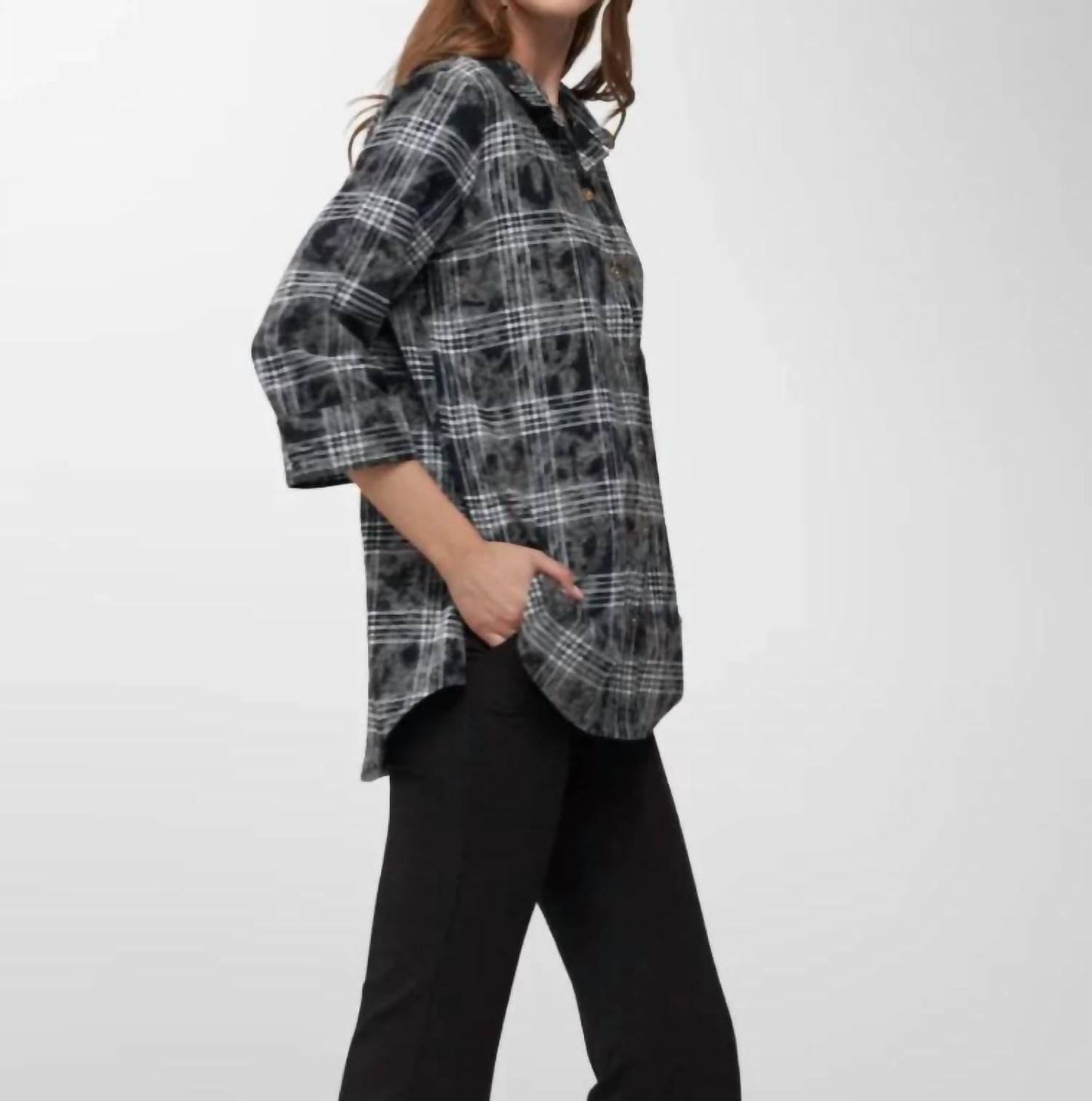 Wire Collar Button Down Shirt
