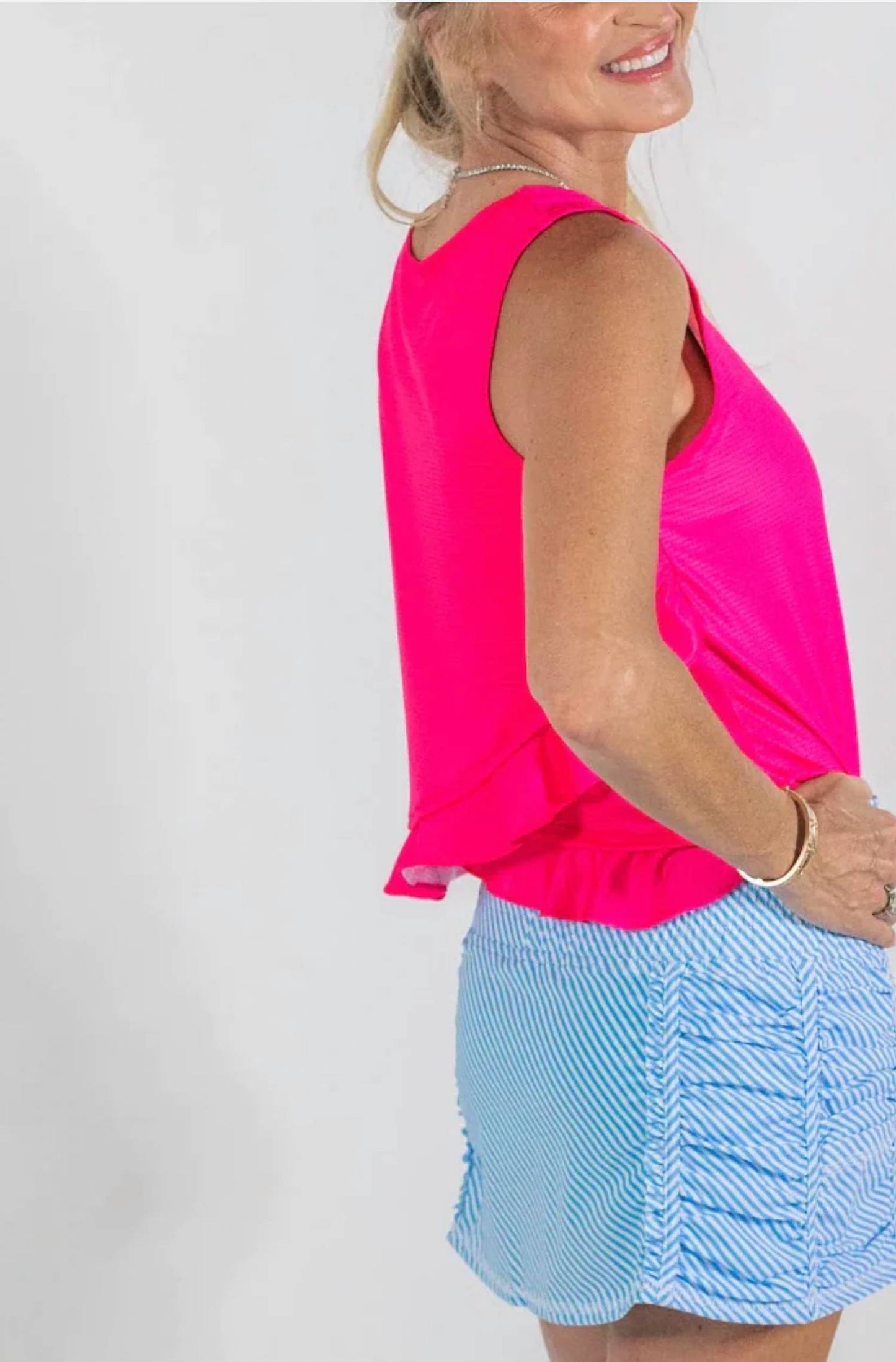 Ruffle Back Tank Top