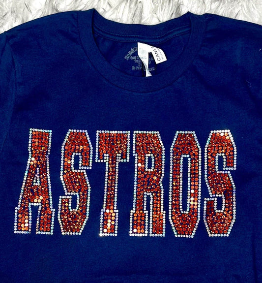 Lake Daze Co. - Astros Bling Spangle Bella Canvas Tee - Rack Hunt -