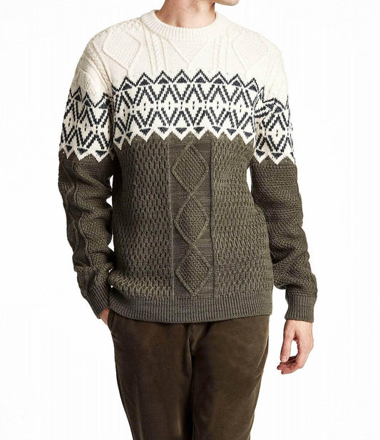 Lindbergh - Two Color Yolk Cable Knit Sweater - Rack Hunt