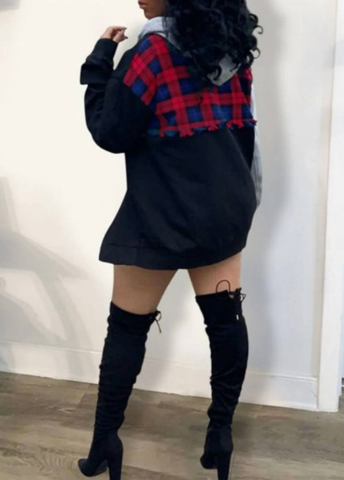 Pattie Plaid Print Top