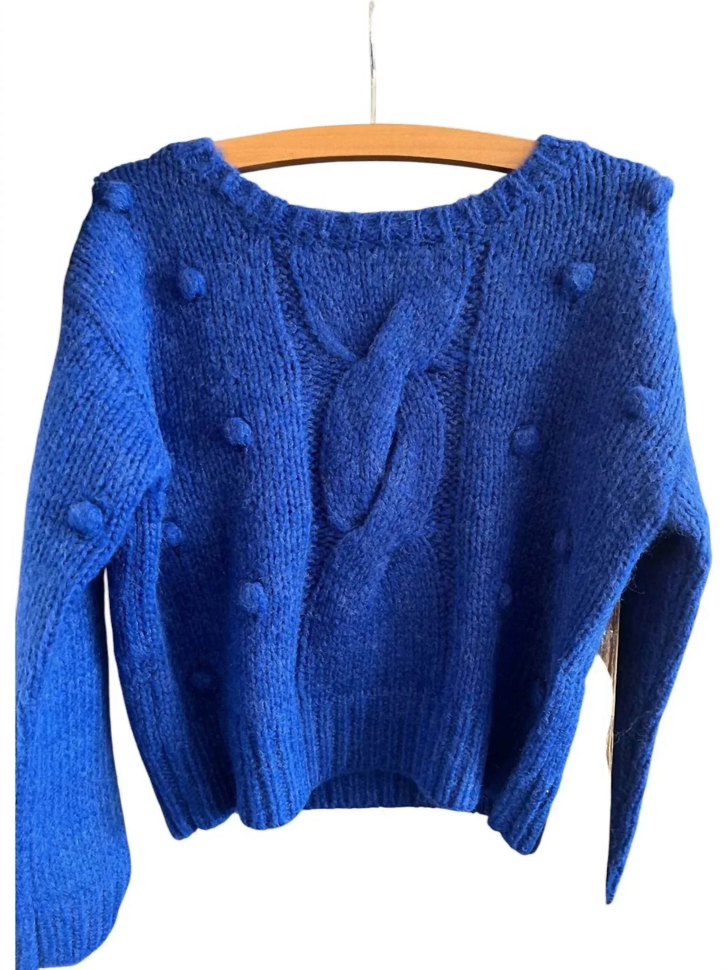 Central Park West Kids - Girl's Popcorn Cable Sweater - Rack Hunt