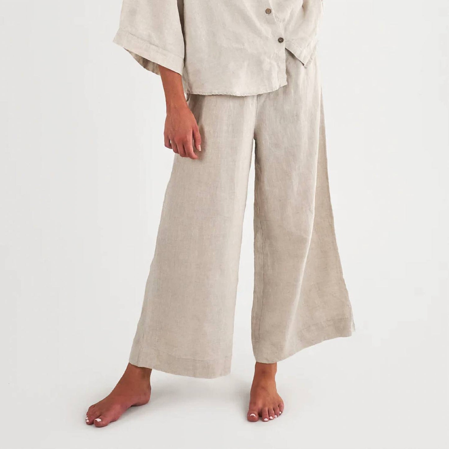 Linen Wide Leg Flood Pants